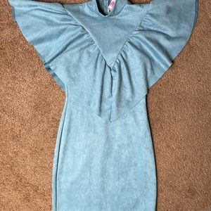 NWT Blue Suede Dress